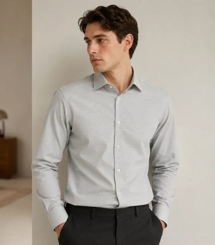 Men’s Smart Casual Light Beige Shirt